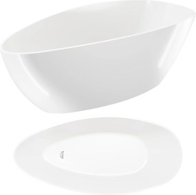 Szabadonálló Kád Fehér 160 Ásványi Öntvény Konglomerátum Lengyel Gyártás