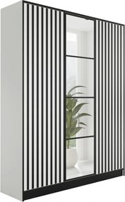 Eden2 3D Gardróbszekrény 156,4cm, Fehér