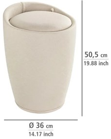 WENKO 22834100 - CANDY ülőke 36x50,5 cm bézs/fekete