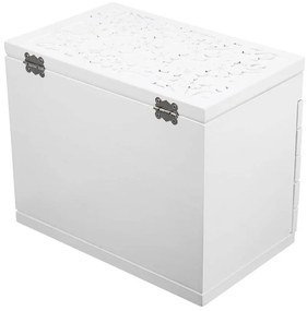 6 rekeszes ékszertartó, fehér