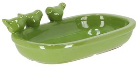 Kerámia madáritató és etető tál, 29 cm, zöld