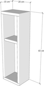 Éjjeliszekrény SAVIRO nyitott polcokkal, fenyő