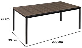 Parker Large 6+1 kerti bútor garnitúra szett dió-grafit