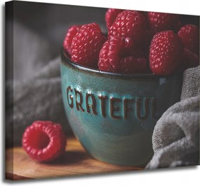 Vászonkép Konyha Piros Málna 50x40 cm