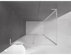 Mexen Velar L, zuhany sarok tolóajtóval 120 x 70 cm, 8 mm matt üveg, króm, 871-120-070-33-01
