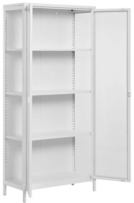 Fehér fém tálalószekrény 80x175 cm Brisbane – House Nordic