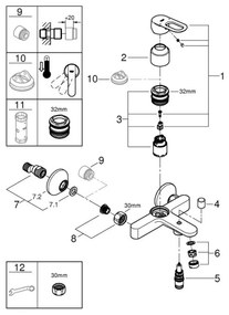 GROHE 23603000 - BAULOOP kádcsaptelep DN 15 fényes króm
