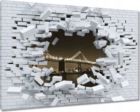 Festmények 120x80 Híd az éjszakában szépia