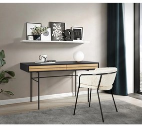 Stripe fekete íróasztal, 130 x 60 cm - Woodman