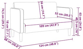 világoszöld szürke kordbársony szövet loveseat kanapé 109 cm