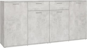 vidaXL betonszürke szerelt fa tálalószekrény 160 x 36 x 75 cm