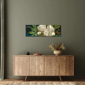 Kép - Martin Johnson Heade, Giant Magnolias on a Blue Velvet Cloth, reprodukciók (órával) (90x30 cm)