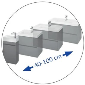 Cersanit Crea BOX szekrényes mosdó 40 cm, fehér, K114-004