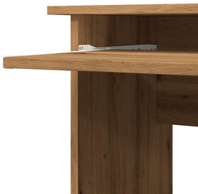 vidaXL sarokasztal kézműves tölgy 120x140x75 cm műszaki fa