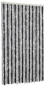 szürke és fekete zsenília rovarfüggöny 100 x 200 cm