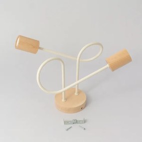 Felületre szerelhető csillár OXFORD 2xE27/15W/230V fenyő/krémszínű