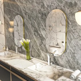 Fali tükör RIORS 85x45 cm arany