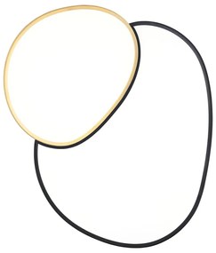 Fekete-aranyszínű LED mennyezeti lámpa 63.5x77 cm Rise – Trio