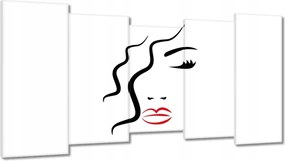 Vászonkép 150x80 Nő Vörös ajkak
