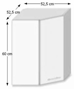 Zondo Felső konyhaszekrény, sarok Lilouse GR. 788621