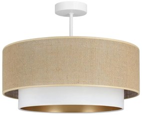 SARTA felületre szerelhető csillár 1xE27/60W/230V fehér/juta