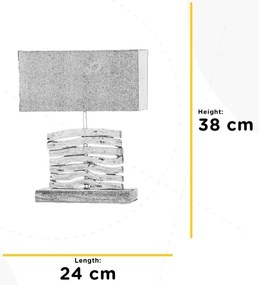 ONLI - Asztali lámpa MARICA 1xE27/22W/230V bézs 38 cm