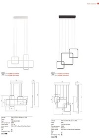 Redo 01-2098 - LED Dimmelhető csillár zsinóron THAI LED/66W/230V 3000K fekete
