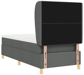 Box Tavas Ágy Matrac Sötétszürke 100x200 cm Szövet