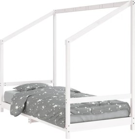vidaXL fehér tömör fenyőfa gyerekágykeret 90x190 cm