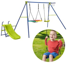 Hintaszett csúszdával