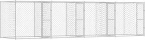 vidaXL Kutyaketrec Ezüst 800 x 200 x 200 cm Horganyzott acél