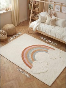 Krémszínű mosható-kézi szövésű pamut gyerek szőnyeg 140x200 cm Snuggle Petite – Hanse Home