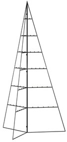 fekete fém karácsonyfa dekorációhoz 140 cm
