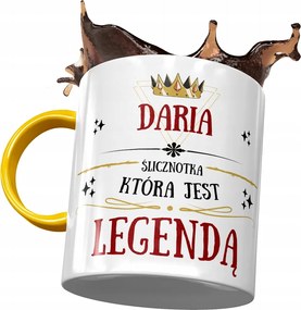 Sárga Bögre Daria Barátnő Feleség Ajándék Nyomtatott Fotóval