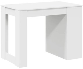 íróasztal fiókkal és polccal fehér 102x62x77,5 cm gépelt fa