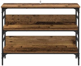Konzolasztal polcokkal Régi fa 100 x 32 x 75 cm Faanyag