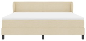 Boxspring Ágy Mattal Krém 180x200 cm Szövet