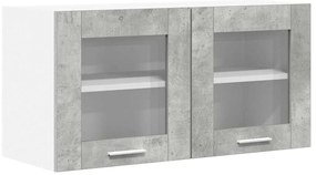 Függő szekrény Riga Beton szürke és fehér 80 x 31 x 40 cm