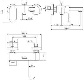 Cersanit S951-309 - Fürdőcsap CREA nikkel