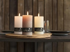 Oszlopos gyertya SPAAS RUSTIK 13 cm sárga