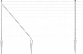 vidaXL Kerítés oszlopokkal Ezüst 1,2 x 10 m Acél