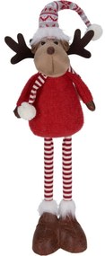 Karácsonyi álló rénszarvas Barney, teleszkóposlábak, 49 cm