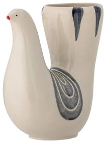 Krémszínű agyagkerámia kézzel festett váza (magasság 19 cm) Trudy – Bloomingville