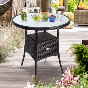 Casaria® Rattan erkélygarnitúra Berlin 2+1