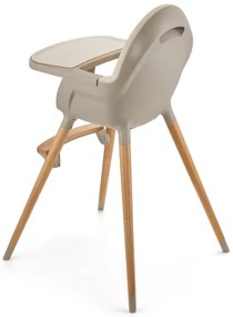 KINDERKRAFT - Gyermek étkezőszék 2v1 FINI2 bükkfa/bézs