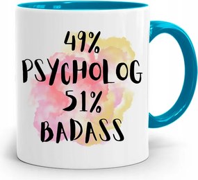 Pszichológus Pszichiáter Terapeuta Bögre Kék, fényképes nyomattal