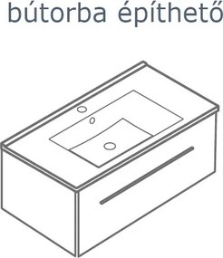 CeraStyle SHARP - porcelán mosdókagyló - DUPLA csaplyukas - 100 x 48 cm