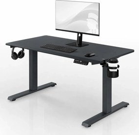 Elektromos íróasztal magasságállítással ergonomikus antracit,1200x600 mm: ARIA