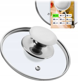 Üveg Fedő 14cm Serpenyő Fedő Edény