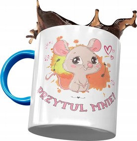 Kék bögre egérrel Aranyos ajándék fényképes nyomtatással